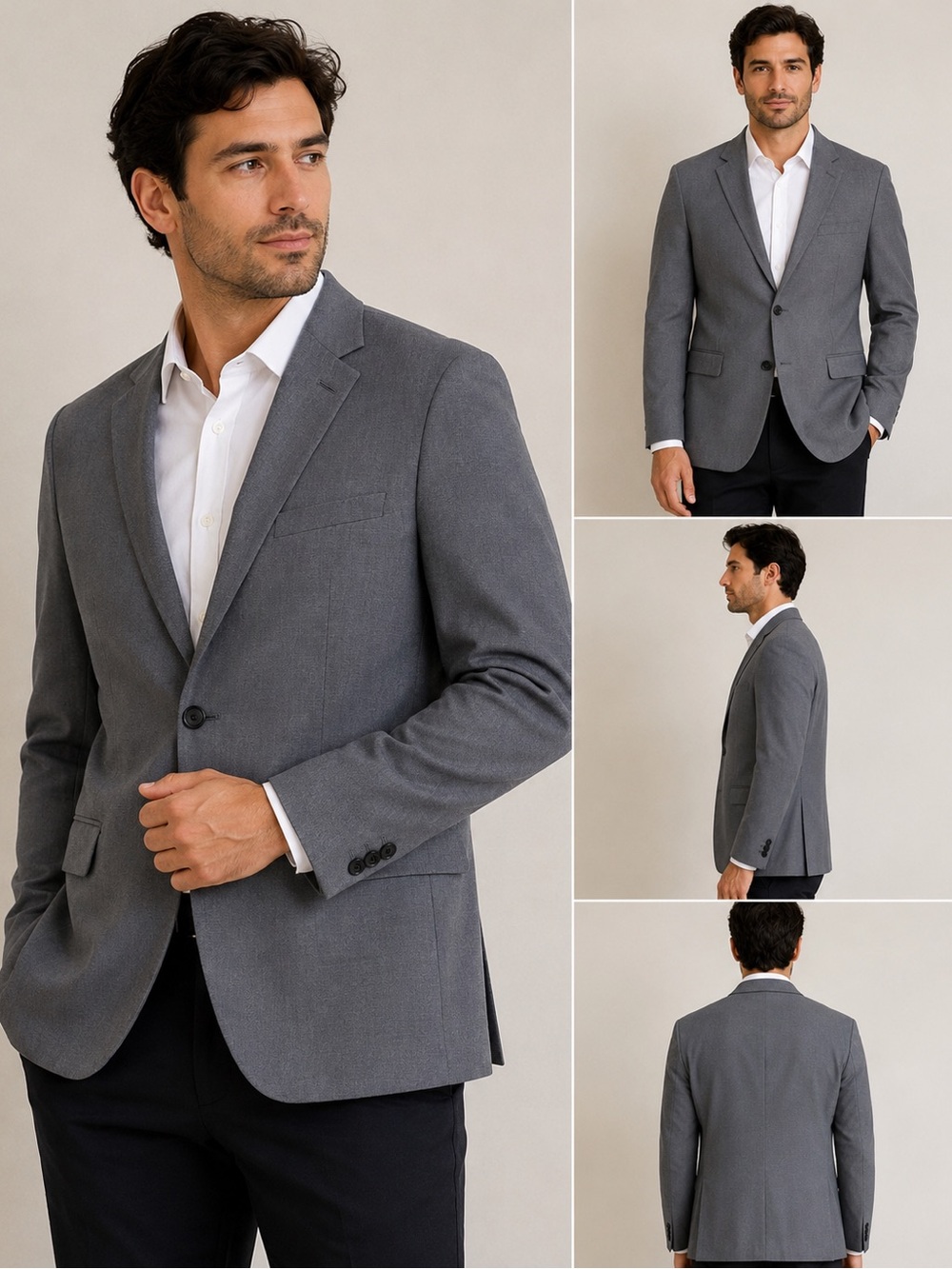 Merona Men’s Gray Two Button Blazer Sport Coat Size M Classic Suit Jacket